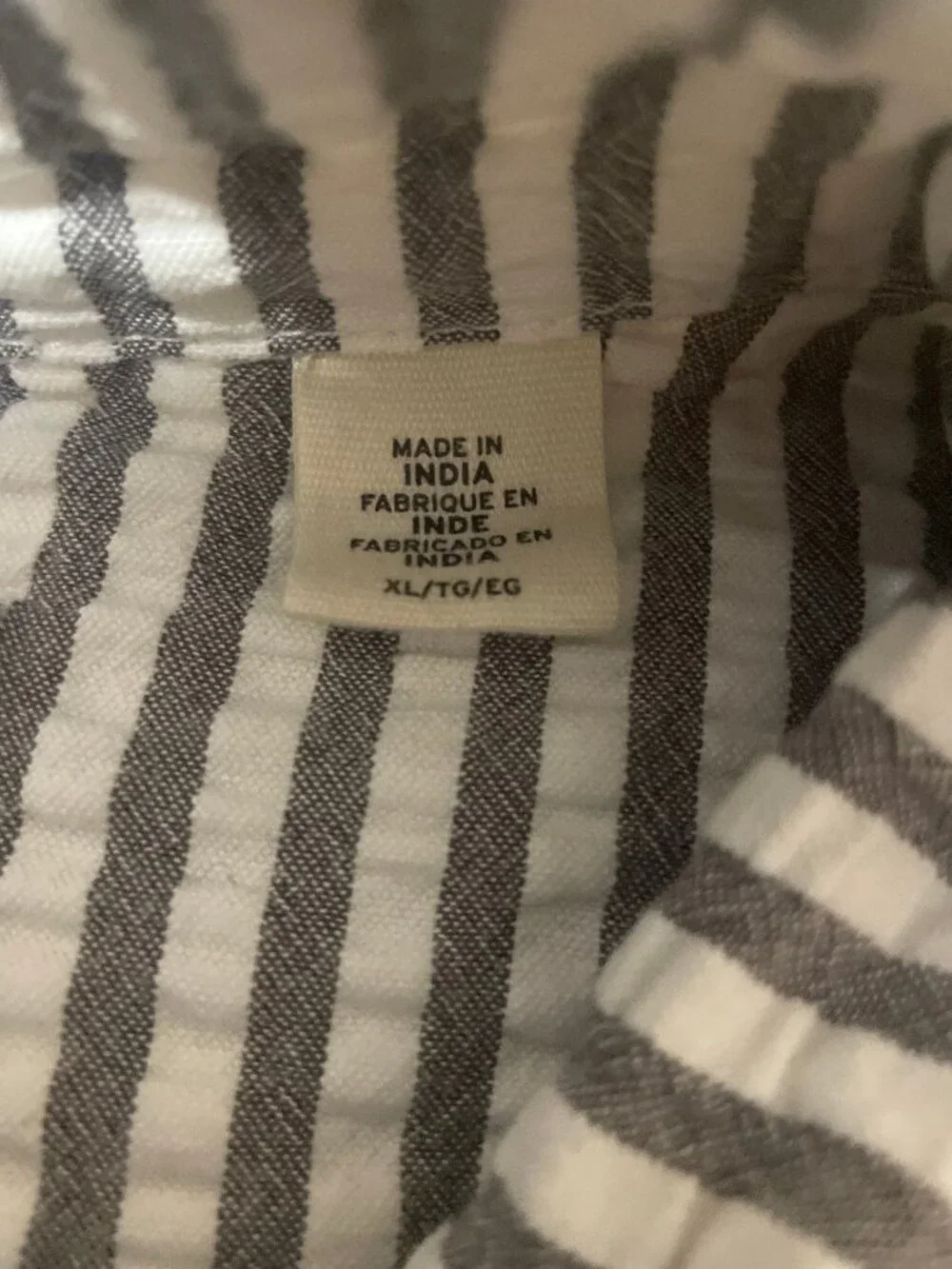 Levi's Octavia Lightweight Striped Seersucker Pullover 1/4 Zip Jacket Men's XL